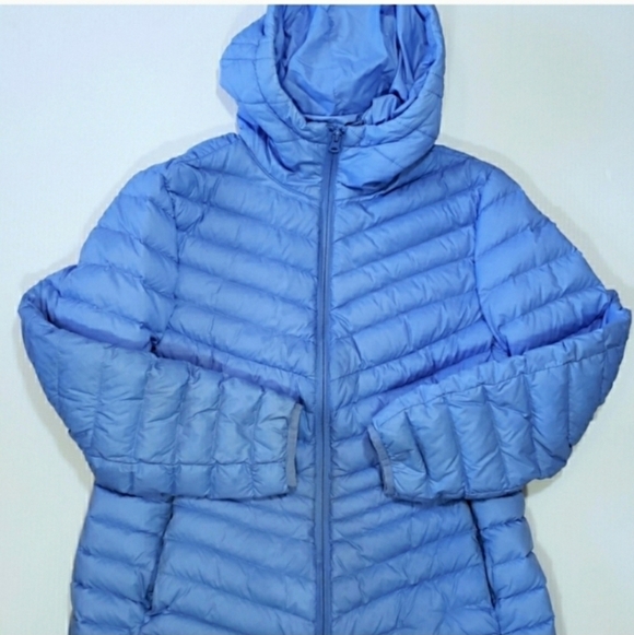 Lands' End Wanderweight Packable Down Coat Hooded Puffer Jacket - Picture 2 of 6